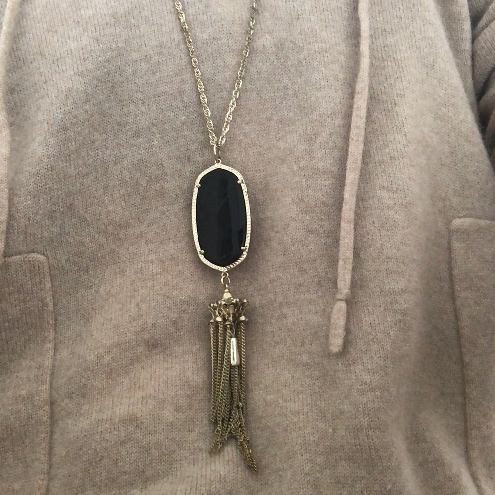 Kendra Scott Black Tassel Necklace